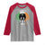 Funny St Patrick's Day Mothman Raglan Shirt Lurky Vibes Shamrock Retro Ireland Flag