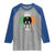 Funny St Patrick's Day Mothman Raglan Shirt Lurky Vibes Shamrock Retro Ireland Flag