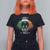 Funny St Patrick's Day Mothman T Shirt For Women Lurky Vibes Shamrock Retro Ireland Flag