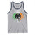 Funny St Patrick's Day Mothman Tank Top Lurky Vibes Shamrock Retro Ireland Flag