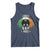 Funny St Patrick's Day Mothman Tank Top Lurky Vibes Shamrock Retro Ireland Flag