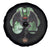 Funny St Patrick's Day Mothman Cryptid Creature Shamrock Spare Tire Cover