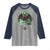 Funny St Patrick's Day Mothman Cryptid Creature Shamrock Raglan Shirt