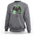 Funny St Patrick's Day Mothman Cryptid Creature Shamrock Sweatshirt