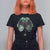 Funny St Patrick's Day Mothman Cryptid Creature Shamrock T Shirt For Women