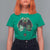 Funny St Patrick's Day Mothman Cryptid Creature Shamrock T Shirt For Women