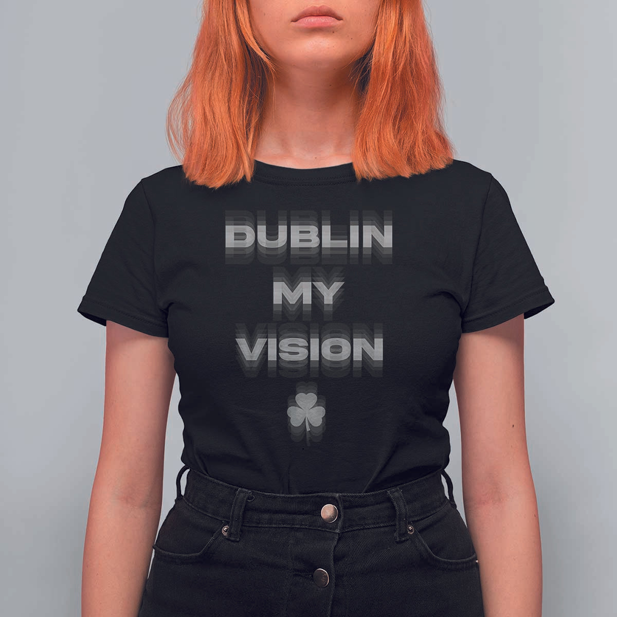 Funny Irish Beer Drinking St Patrick's Day Dublin My Vision T Shirt For Women Shamrock