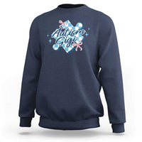 Autism Gigi Coquette Puzzle Piece Pink Bow Sweatshirt