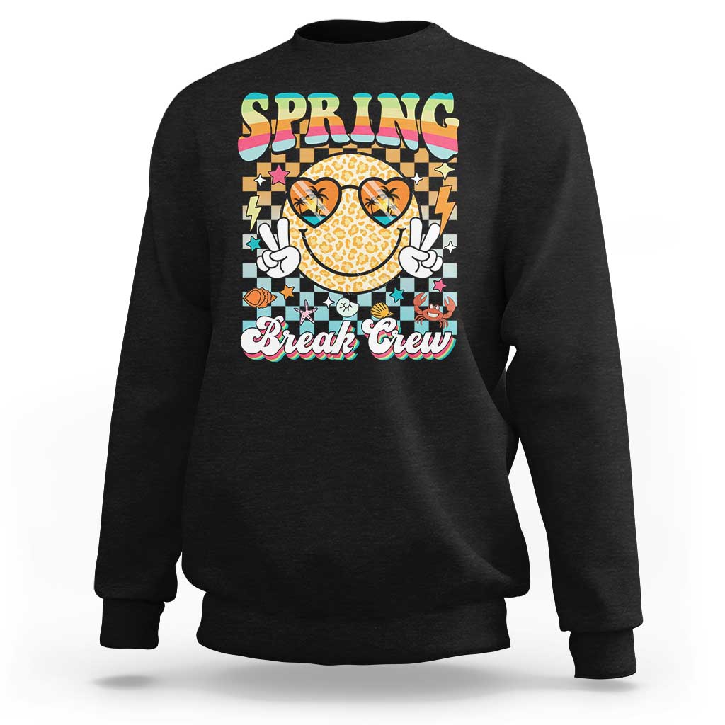 Funny Spring Break Crew Sweatshirt Spring Vacation Beach Family Matching