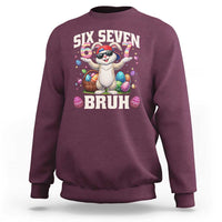 Funny Easter Day Six Seven Bruh Sweatshirt 67 Bunny Easter Eggs