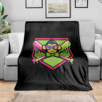 Party Monkey Baseball Drip Funny Animals Lover Throw Blanket