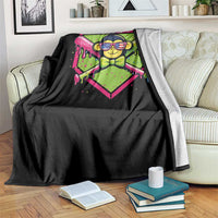 Party Monkey Baseball Drip Funny Animals Lover Throw Blanket
