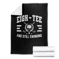 80th Birthday Golf Throw Blanket Funny Eigh Tee And Still Swinging 80 Years Old