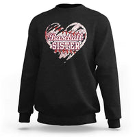 Baseball Sister Sweatshirt Vintage Baseball Heart Game Day