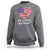 Baseball Sweatshirt Love Of Country And Base Ball Vintage Heart USA Flag - Wonder Print Shop