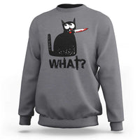 Funny Black Cat Sweatshirt What Kitten Murderous - Wonder Print Shop