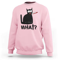 Funny Black Cat Sweatshirt What Kitten Murderous - Wonder Print Shop