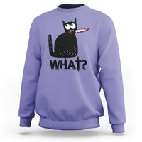 Funny Black Cat Sweatshirt What Kitten Murderous - Wonder Print Shop