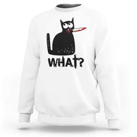 Funny Black Cat Sweatshirt What Kitten Murderous - Wonder Print Shop