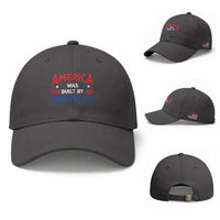 Funny America Was Built By Immigrants Baseball Cap Stars Stripes