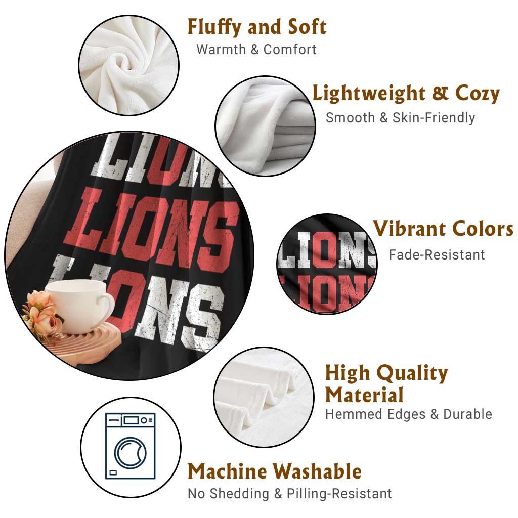 England Lions Soccer English Pride Throw Blanket