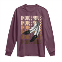 Indigenous Pride Long Sleeve Shirt Native American Heritage Feathers Dreamcatcher - Wonder Print Shop