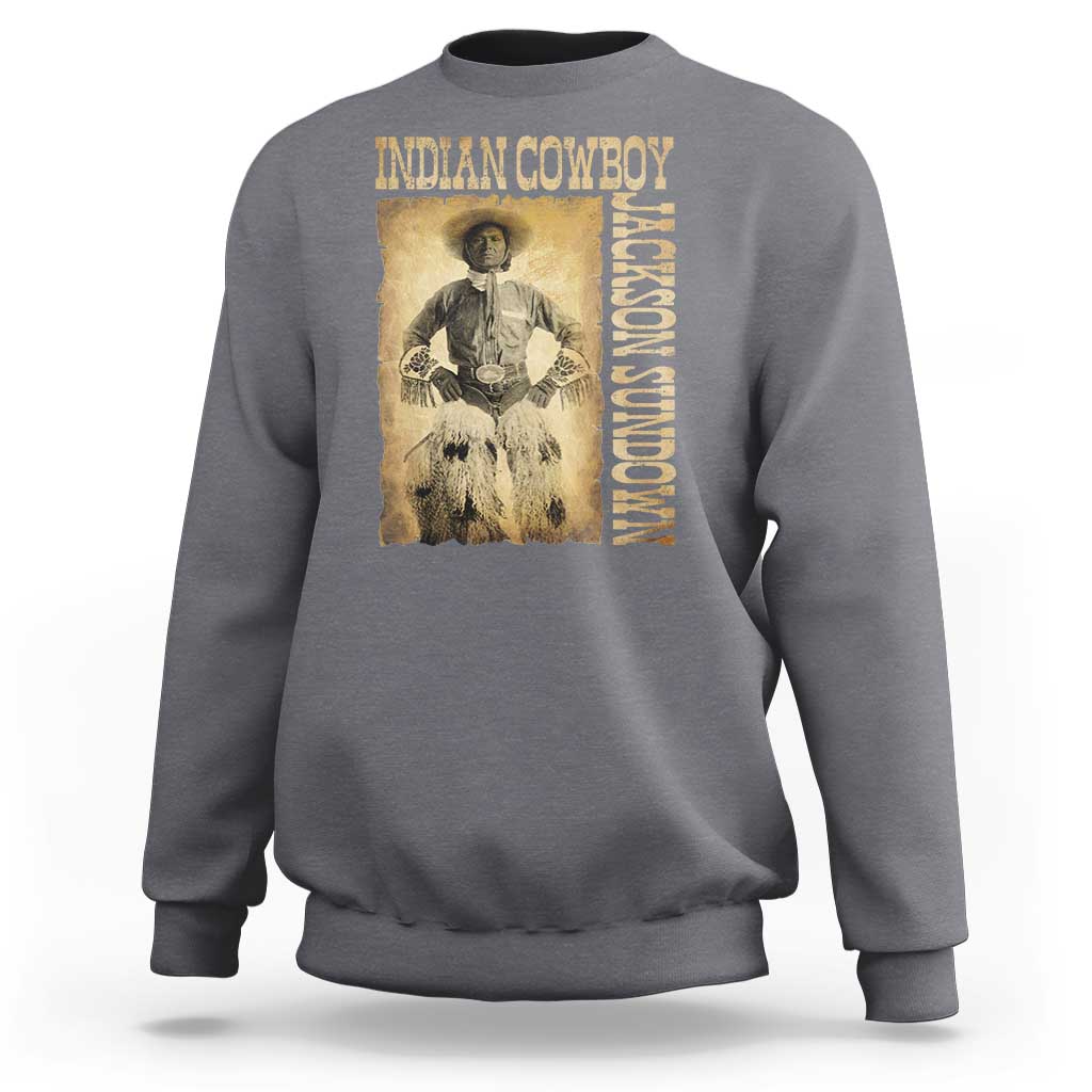 Jackson Sundown Sweatshirt Native American Cowboy Vintage Western - Wonder Print Shop