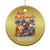 Xmas In Hawaii Christmas Ornament Mele Kalikimaka From The Land Where Palm Trees Sway Surfing Santa - Wonder Print Shop