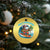 Xmas In Hawaii Christmas Ornament Mele Kalikimaka Santa Surfing Hibiscus - Wonder Print Shop