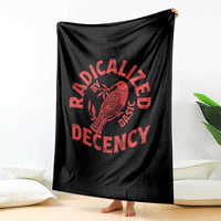 Radicalized By Basic Decency Throw Blanket Feminist Activist - Wonder Print Shop