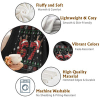 Funny 67 Six Seven Meme Brainrot Cringe Christmas Plaid Graphic Throw Blanket - Wonder Print Shop