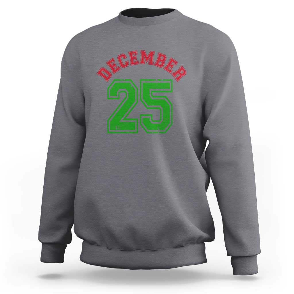 December 25 Christmas Sport Jersey Number Xmas Sweatshirt - Wonder Print Shop