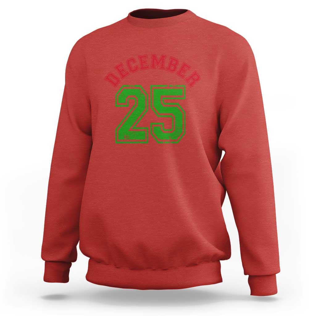 December 25 Christmas Sport Jersey Number Xmas Sweatshirt - Wonder Print Shop