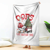 Funny Oops I Got Another Tree Funny Christmas Goose Throw Blanket - Wonder Print Shop