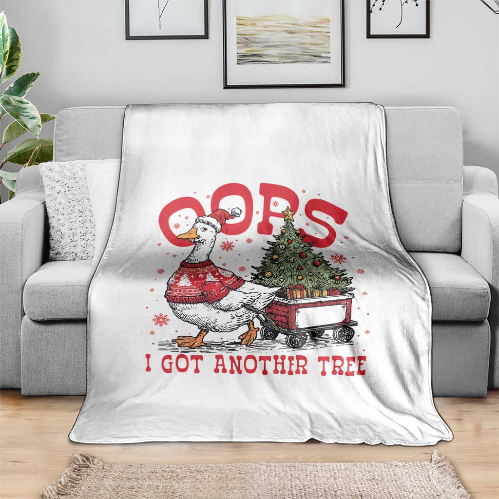 Funny Oops I Got Another Tree Funny Christmas Goose Throw Blanket - Wonder Print Shop