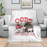 Funny Oops I Got Another Tree Funny Christmas Goose Throw Blanket - Wonder Print Shop