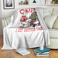 Funny Oops I Got Another Tree Funny Christmas Goose Throw Blanket - Wonder Print Shop