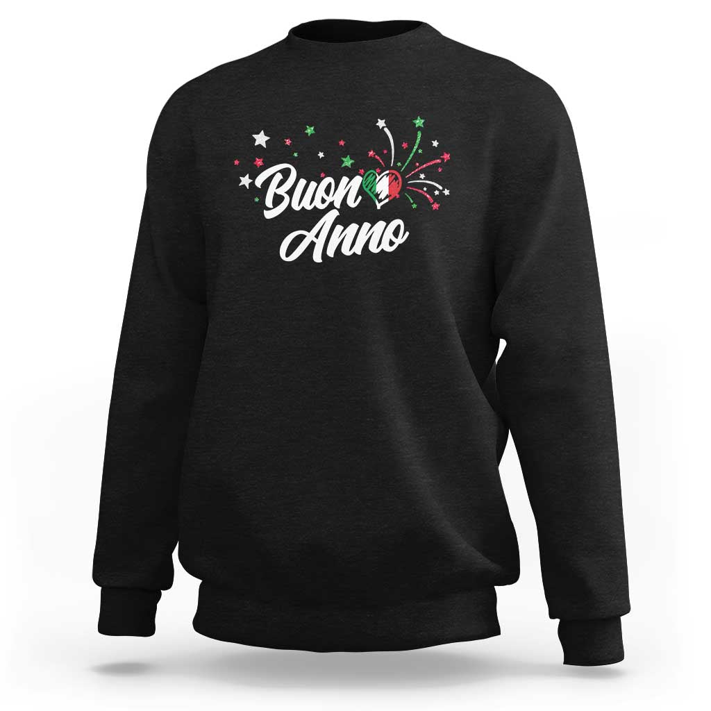 Funny Buon Anno Itlalian New Year Sweatshirt Italy Heart - Wonder Print Shop