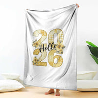 Hello New Year 2026 Vintage Floral Patchwork Quilt Throw Blanket - Wonder Print Shop