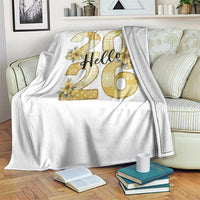 Hello New Year 2026 Vintage Floral Patchwork Quilt Throw Blanket - Wonder Print Shop