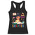 Funny 100 Days Smarter Black Afro African American Girl Racerback Tank Top