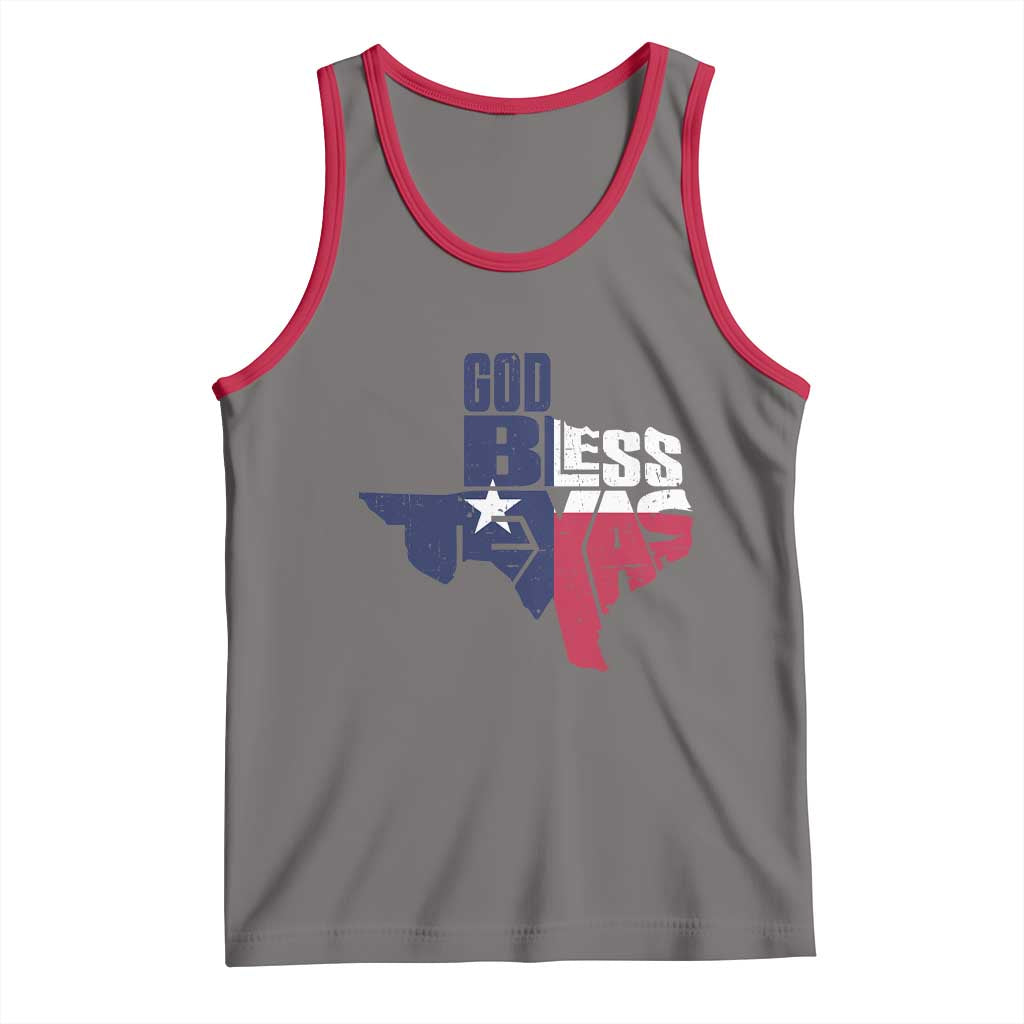 American Texan Tank Top God Bless Texas TX Flag