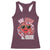 Funny Valentine's Day Racerback Tank Top One Loved Dude Cute Heart Checkerboard