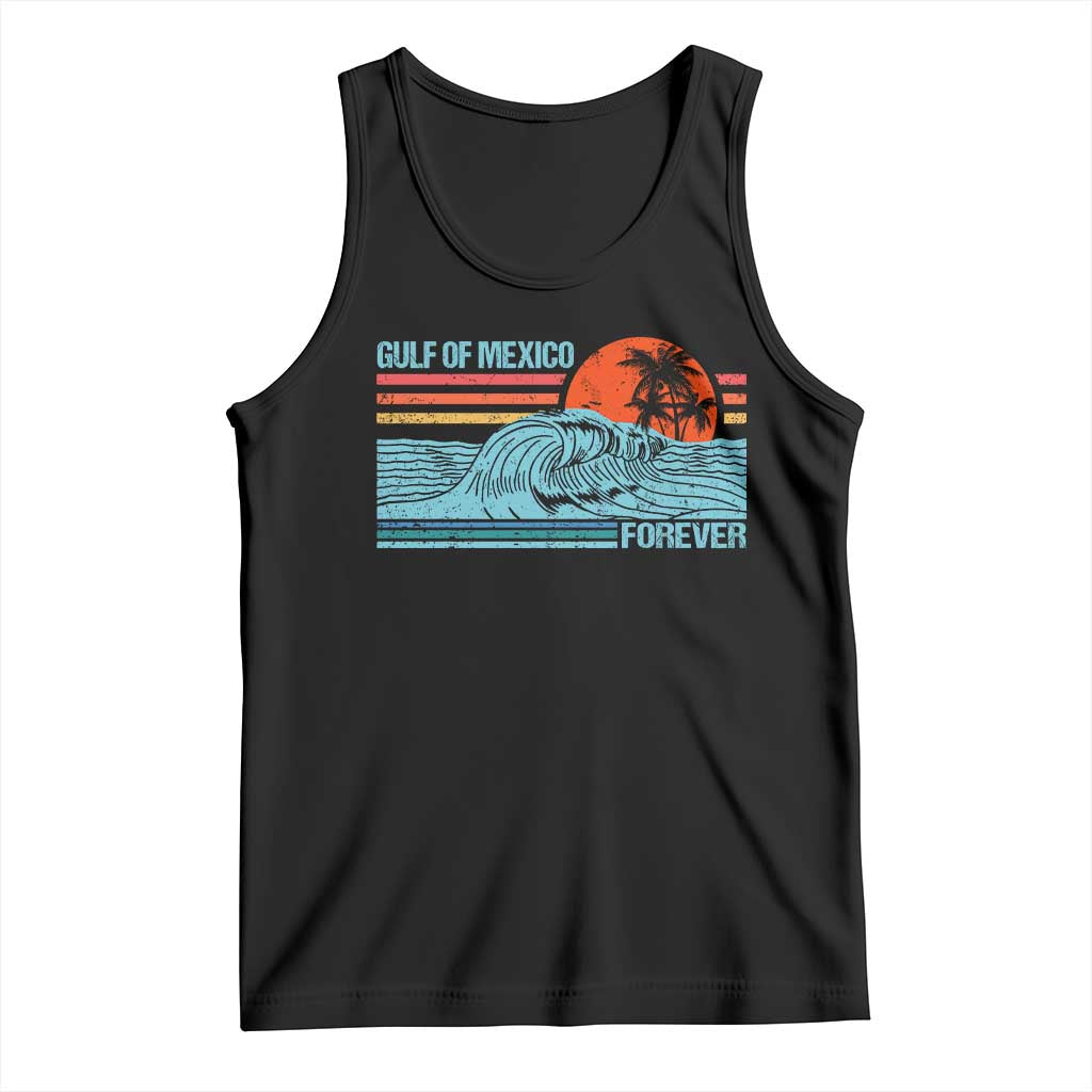 Gulf Of Mexico Forever Tank Top Vintage Retro Beach Coconut Tree