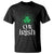 Funny 0% Irish St Patrick's Day T Shirt Vintage Shamrock