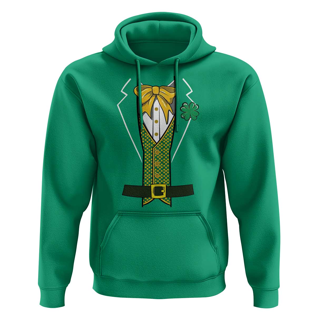 Funny St Patrick's Day Leprechaun Cosplay Tuxedo Hoodie