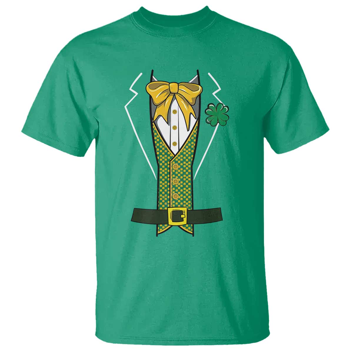 Funny St Patrick's Day Leprechaun Cosplay Tuxedo T Shirt