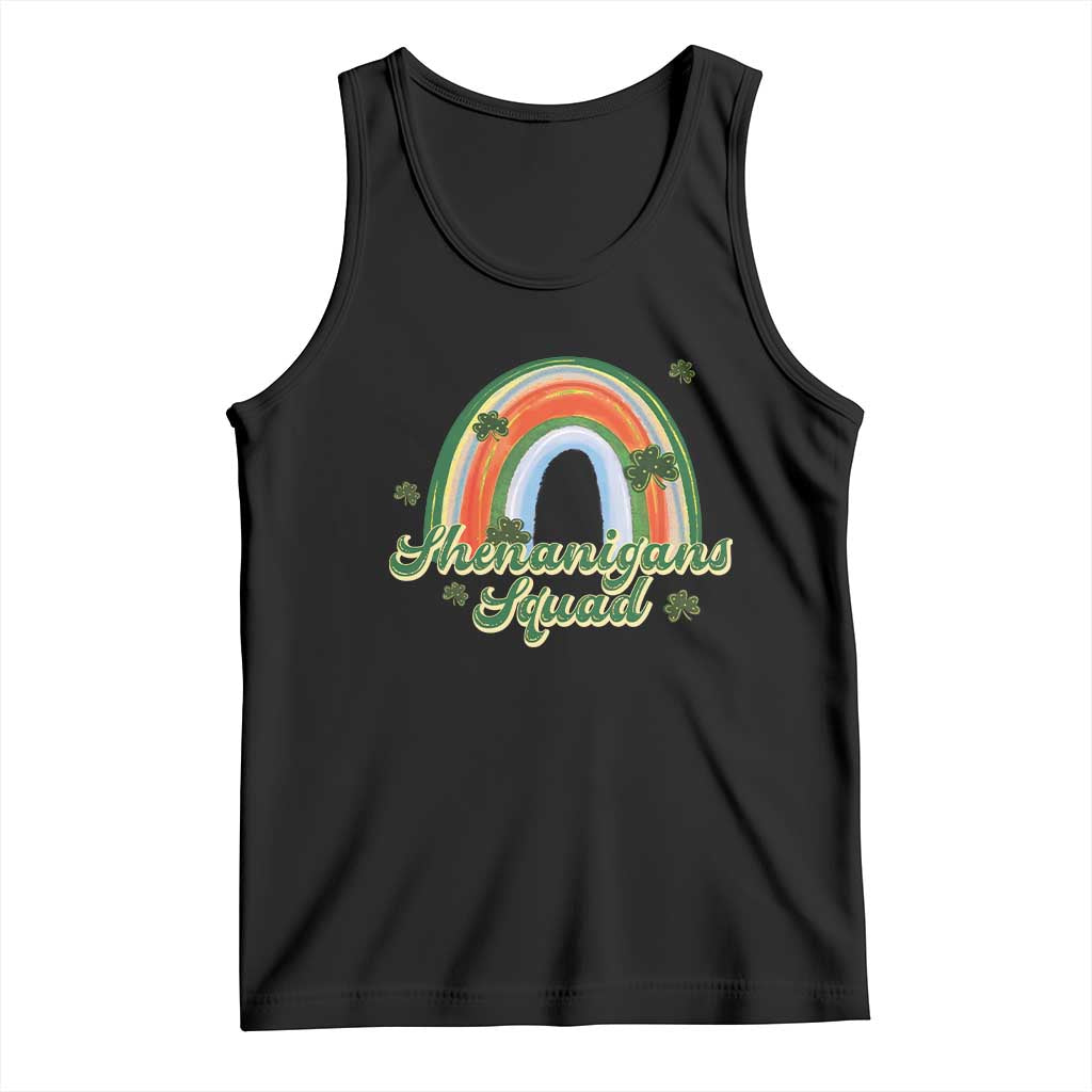Funny St Patrick's Day Shenanigans Squad Tank Top Rainbow Shamrock