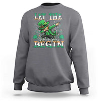 Funny Let The Shenanigans Begin Sweatshirt Dabbing Leprechaun St Patrick's Day
