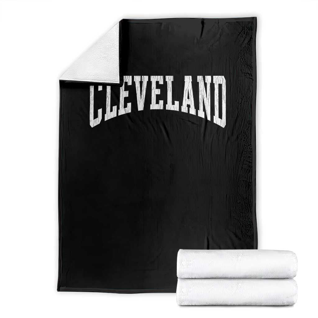 Cleveland Ohio OH City Throwback Design Vintage Throw Blanket